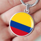 Colombia Flag Necklace Colombia Flag Stainless Steel or 18k Gold 18-22" - Express Your Love Gifts