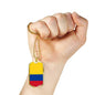 Colombia Flag Necklace Colombia Flag Stainless Steel or 18k Gold Dog Tag 24" - Express Your Love Gifts