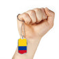 Colombia Flag Necklace Colombia Flag Stainless Steel or 18k Gold Dog Tag 24" - Express Your Love Gifts