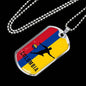 Colombia World Futbol/Soccer Necklace Stainless Steel or 18k Gold Dog Tag 24" Chain-Express Your Love Gifts