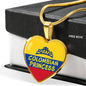 Colombian Princess Necklace Stainless Steel or 18k Gold Heart Pendant 18-22' - Express Your Love Gifts