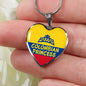 Colombian Princess Necklace Stainless Steel or 18k Gold Heart Pendant 18-22' - Express Your Love Gifts