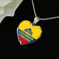 Colombian Princess Necklace Stainless Steel or 18k Gold Heart Pendant 18-22' - Express Your Love Gifts