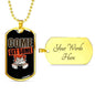 Come Get Some Necklace Stainless Steel or 18k Gold Dog Tag 24" Chain-Express Your Love Gifts