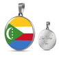 Comoros Flag Necklace Comoros Flag Stainless Steel or 18k Gold 18-22" - Express Your Love Gifts