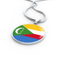 Comoros Flag Necklace Comoros Flag Stainless Steel or 18k Gold 18-22" - Express Your Love Gifts