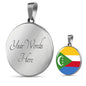Comoros Flag Necklace Comoros Flag Stainless Steel or 18k Gold 18-22" - Express Your Love Gifts