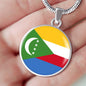 Comoros Flag Necklace Comoros Flag Stainless Steel or 18k Gold 18-22" - Express Your Love Gifts