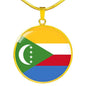 Comoros Flag Necklace Comoros Flag Stainless Steel or 18k Gold 18-22" - Express Your Love Gifts