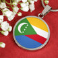 Comoros Flag Necklace Comoros Flag Stainless Steel or 18k Gold 18-22" - Express Your Love Gifts