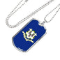 Connecticut Flag Pendant Stainless Steel or 18k Gold Dog Tag Necklace 24" Chain - Express Your Love Gifts