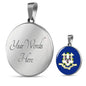 Connecticut State Flag Necklace Stainless Steel or 18k Gold Circle Pendant 18-22" - Express Your Love Gifts