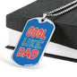 Cool Like Dad Dog Tag Stainless Steel or 18k Gold 24" Chain Gift For Dad - Express Your Love Gifts