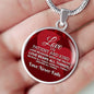 Corinthians Love Bible Verse Necklace Circle Pendant Stainless Steel or 18k Gold 18-22"-Express Your Love Gifts