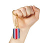 Costa Rica Flag Necklace Costa Rica Flag Stainless Steel or 18k Gold Dog Tag 24" - Express Your Love Gifts