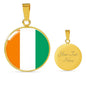 Cote D'Ivoire Flag Necklace Cote D'Ivoire Flag Stainless Steel or 18k Gold 18-22" - Express Your Love Gifts
