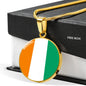 Cote D'Ivoire Flag Necklace Cote D'Ivoire Flag Stainless Steel or 18k Gold 18-22" - Express Your Love Gifts