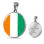 Cote D'Ivoire Flag Necklace Cote D'Ivoire Flag Stainless Steel or 18k Gold 18-22" - Express Your Love Gifts