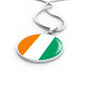 Cote D'Ivoire Flag Necklace Cote D'Ivoire Flag Stainless Steel or 18k Gold 18-22" - Express Your Love Gifts
