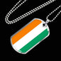 Cote D'Ivoire Flag Necklace Cote D'Ivoire Flag Stainless Steel or 18k Gold Dog Tag 24" - Express Your Love Gifts