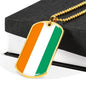 Cote D'Ivoire Flag Necklace Cote D'Ivoire Flag Stainless Steel or 18k Gold Dog Tag 24" - Express Your Love Gifts