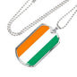 Cote D'Ivoire Flag Necklace Cote D'Ivoire Flag Stainless Steel or 18k Gold Dog Tag 24" - Express Your Love Gifts