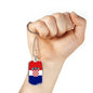 Croatia Flag Necklace Croatia Flag Stainless Steel or 18k Gold Dog Tag 24" - Express Your Love Gifts
