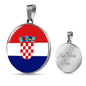Croatia Flag Necklace Stainless Steel or 18k Gold 18-22" - Express Your Love Gifts