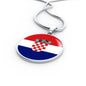 Croatia Flag Necklace Stainless Steel or 18k Gold 18-22" - Express Your Love Gifts