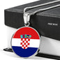Croatia Flag Necklace Stainless Steel or 18k Gold 18-22" - Express Your Love Gifts