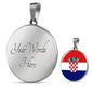 Croatia Flag Necklace Stainless Steel or 18k Gold 18-22" - Express Your Love Gifts