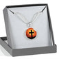Cross Circle Necklace Stainless Steel or 18k Gold 18-22"-Express Your Love Gifts