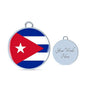 Cuba Flag Bracelet Cuba Flag Stainless Steel or 18k Gold Circle Bangle - Express Your Love Gifts