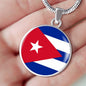 Cuba Flag Necklace Cuba Flag Stainless Steel or 18k Gold 18-22" - Express Your Love Gifts