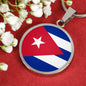Cuba Flag Necklace Cuba Flag Stainless Steel or 18k Gold 18-22" - Express Your Love Gifts