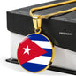 Cuba Flag Necklace Cuba Flag Stainless Steel or 18k Gold 18-22" - Express Your Love Gifts