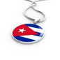 Cuba Flag Necklace Cuba Flag Stainless Steel or 18k Gold 18-22" - Express Your Love Gifts