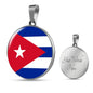 Cuba Flag Necklace Cuba Flag Stainless Steel or 18k Gold 18-22" - Express Your Love Gifts