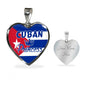 Cuban Princess Necklace Stainless Steel or 18k Gold Heart Pendant 18-22'' - Express Your Love Gifts