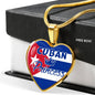 Cuban Princess Necklace Stainless Steel or 18k Gold Heart Pendant 18-22'' - Express Your Love Gifts