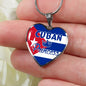 Cuban Princess Necklace Stainless Steel or 18k Gold Heart Pendant 18-22'' - Express Your Love Gifts