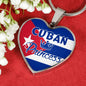 Cuban Princess Necklace Stainless Steel or 18k Gold Heart Pendant 18-22'' - Express Your Love Gifts