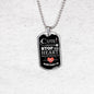 Cute Enough To Stop Your Heart Nurse Necklace Stainless Steel or 18k Gold Dog Tag W 24"-Express Your Love Gifts