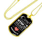 Cute Enough To Stop Your Heart Nurse Necklace Stainless Steel or 18k Gold Dog Tag W 24"-Express Your Love Gifts