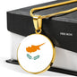 Cyprus Flag Necklace Cyprus Flag Stainless Steel or 18k Gold 18-22" - Express Your Love Gifts