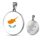 Cyprus Flag Necklace Cyprus Flag Stainless Steel or 18k Gold 18-22" - Express Your Love Gifts