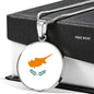Cyprus Flag Necklace Cyprus Flag Stainless Steel or 18k Gold 18-22" - Express Your Love Gifts