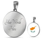 Cyprus Flag Necklace Cyprus Flag Stainless Steel or 18k Gold 18-22" - Express Your Love Gifts