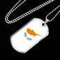 Cyprus Flag Necklace Cyprus Flag Stainless Steel or 18k Gold Dog Tag 24" - Express Your Love Gifts