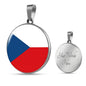 Czech Republic Flag Necklace Czech Republic Flag Stainless Steel or 18k Gold 18-22" - Express Your Love Gifts
